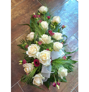 Eustoma och vit ros image