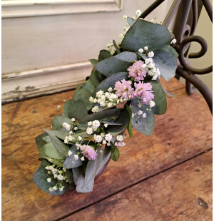 Krans eucalyptus, slöjblomma och aster image