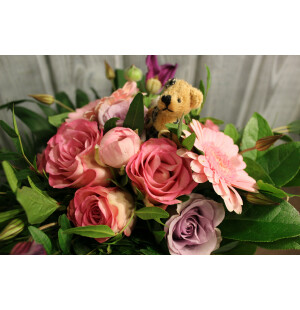 Roosa nallekimppu kuva