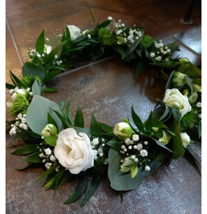 Krans vit-grönt image