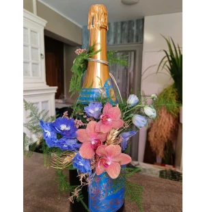 Flaskdekoration blå image