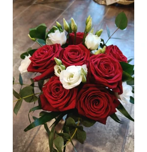 Rödvit rosbukett image